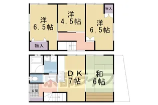 京都府京都市左京区岩倉花園町【一戸建】の間取り