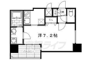 アクアプレイス京都二条城【404号室】の間取り