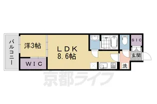 シエーナグランデ四条烏丸【2階】の間取り