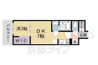 シエーナグランデ四条烏丸【3階】の間取り