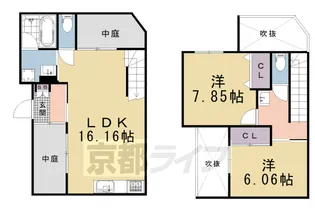 仮称)今出川コートハウス【1階】の間取り