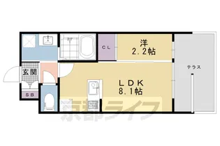 アドバンス京都リエートⅡ【1階】の間取り