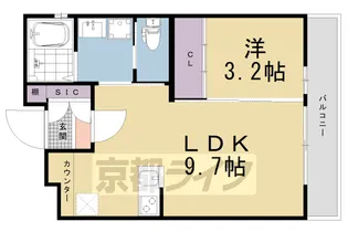 アドバンス京都リエートⅡ【3階】の間取り