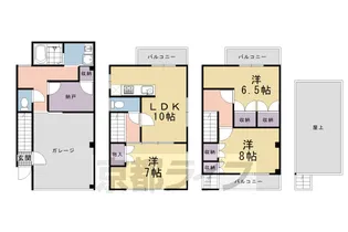 京都府京都市東山区泉涌寺五葉ノ辻町【一戸建】の間取り