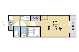 京都府京都市北区上賀茂葵之森町【アパート】の間取り