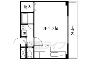 アビタシオン鴨川【001号室】の間取り