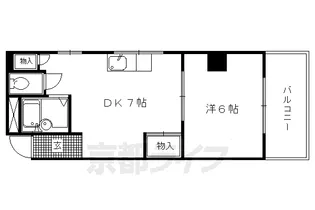 京都府京都市上京区下丸屋町【マンション】の間取り