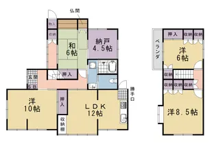 京都府亀岡市篠町篠八幡裏【一戸建】の間取り
