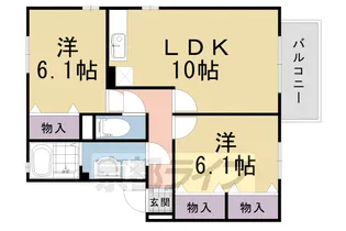 京都府京都市南区久世築山町【アパート】の間取り