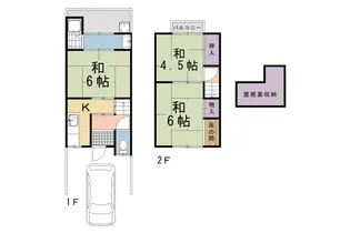 京都府京都市伏見区羽束師菱川町【テラスハウス】の間取り