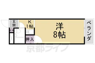 レスポワール山科【411号室】の間取り