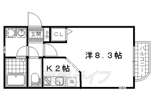 サンクラージュ山科駅前【101号室】の間取り