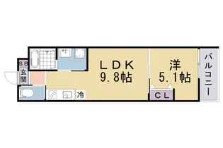 (仮称)LEI椥辻勧修【301号室】の間取り