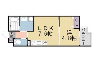 (仮称)LEI椥辻勧修【206号室】の間取り