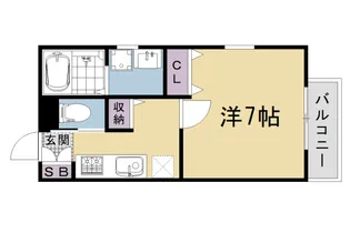 GRAND CASA TENJINGAWA【1階】の間取り