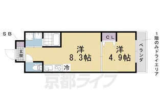 Maison京都ももやま【104号室】の間取り