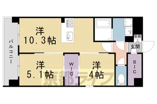 LiveCasa千本今出川【6階】の間取り