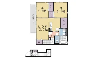 アムール京都梅小路【2階】の間取り