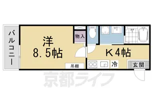 アークリード浜大津【1階】の間取り