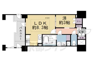 京都府京都市下京区幸竹町【マンション】の間取り