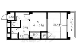 ハイツ雅【202号室】の間取り