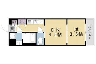 レシオス京都嵯峨野【1階】の間取り