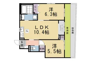 コラソン江戸町【1階】の間取り