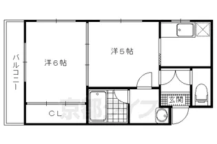 カーサ西陣【302号室】の間取り