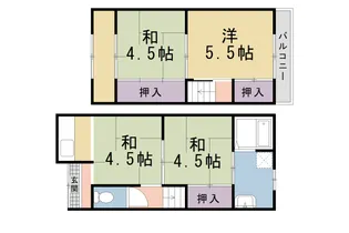 京都府京都市北区大宮西野山町【一戸建】の間取り