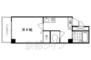 京都府京都市右京区西京極西池田町【マンション】の間取り