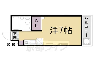 京都府京都市右京区太秦多藪町【マンション】の間取り