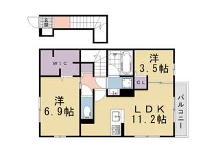 Livra紫竹【203号室】の間取り