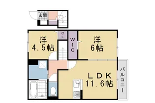 Livra紫竹【202号室】の間取り