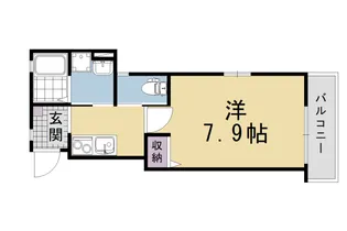 仮)石田内里町ハイツ【1階】の間取り