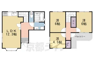 京都府京都市伏見区羽束師菱川町【一戸建】の間取り