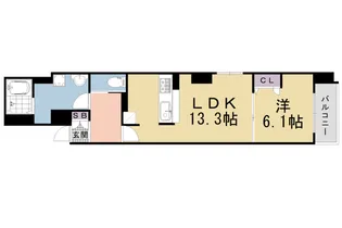 CALM小川通【1階】の間取り