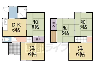 京都府向日市物集女町森ノ上【一戸建】の間取り