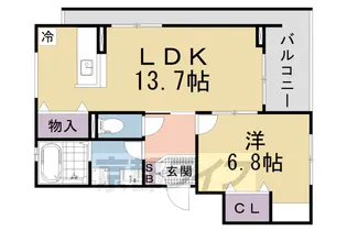 プレミール京都【2階】の間取り