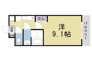 La Fite kyoto OIKE_WEST【2階】の間取り