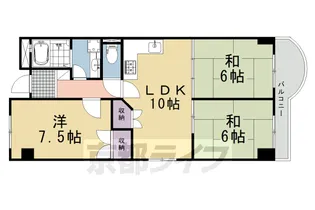 大阪府三島郡島本町高浜2丁目【マンション】の間取り