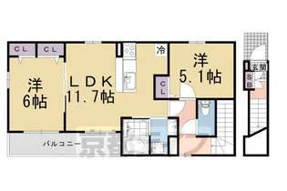 シェモア【2階】の間取り