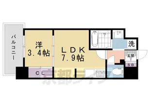 フォーリアライズ京都大将軍【2階】の間取り