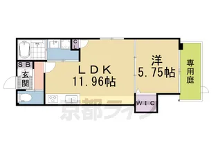 京都府京都市山科区厨子奥尾上町【アパート】の間取り