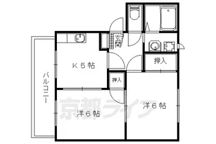 グリーンテラス平井【201号室】の間取り
