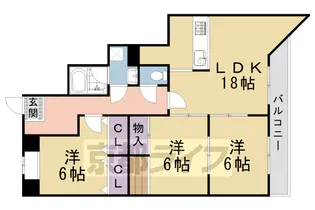 秀峰比叡【3階】の間取り