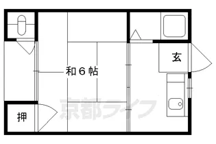 グランプリ山科【206号室】の間取り