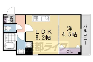 GROOVE西院清水町【204号室】の間取り