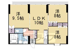 アーバネックス三条【8階】の間取り