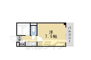 レジデンスキクチ【205号室】の間取り