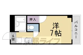 パビヨン宇多野【301号室】の間取り